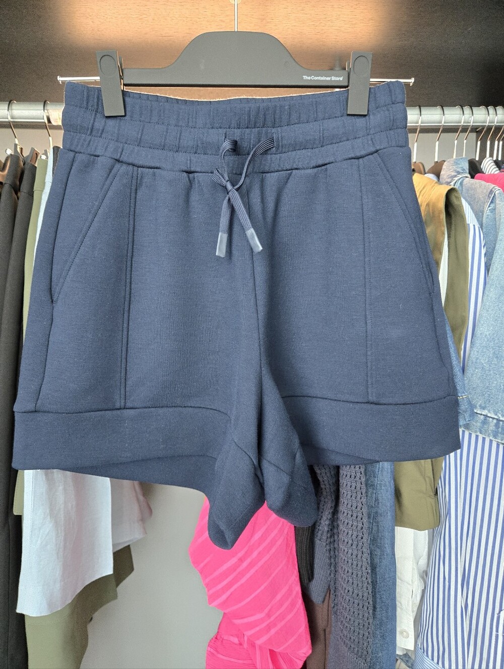 Varley Navy Drawcord Athletic Shorts - Picture 2 of 7